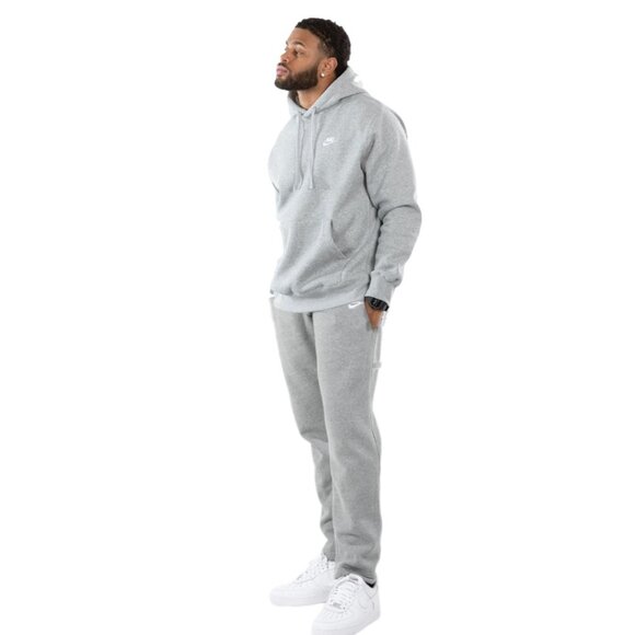 Nike Club Men's Size 2XL Sweatsuit Fleece Tracksuit Heather Grey Matching Set - Picture 1 of 9